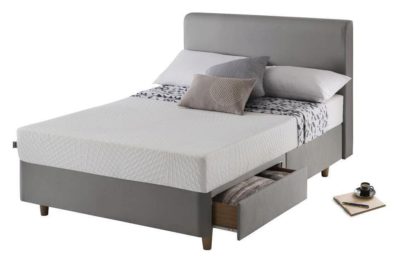 Studio by Silentnight Simple Double 2 Drw Divan - Slate Grey